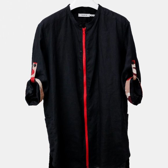 Nonnative Black Linen Shirt - Picture 1 of 11